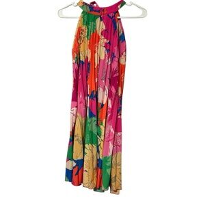 Vibrant Floral Halter Dress